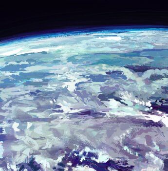 atmospheric_layer earth_(planet) from_above highres no_humans original painterly planet scenery space twulfs