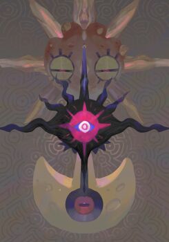 Rule 34 | commentary request, crescent, darkrai, floating, gen 2 pokemon, gen 3 pokemon, gen 4 pokemon, highres, kai (huikuai2), legendary pokemon, looking at viewer, mega darkrai, mythical pokemon, nintendo, no humans, pokemon, pokemon (creature), pokemon focus, solrock, unown