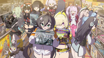 6+girls ahoge alice_(nikke) animal_ears aqua_eyes beanie belorta_(nikke) black_ark_ranger_(nikke) black_bodysuit black_choker black_gloves black_hair black_ribbon blonde_hair blue_eyes blue_hair blue_jacket blush bodysuit box box_art braid breasts brid_(nikke) brown_hair bulletproof_vest car carronades_(nikke) caterpillar_tracks chatterbox_(nikke) chime_(nikke) choker closed_eyes commentary_request cropped_sweater crown_(nikke) cymbals drill_hair electric_shock_(nikke) elegg_(nikke) exia_(nikke) facepaint fake_animal_ears fake_box_art fake_hair fang figma figure fingerless_gloves flower fluffy_hair food food-themed_hair_ornament gloves goddess_of_victory:_nikke green_eyes green_hair grey_hair gunpla hair_between_eyes hair_flower hair_horns hair_intakes hair_ornament hair_over_eyes hairband hat headphones headset helmet highres holding holding_box holding_stuffed_toy holding_toy impossible_bodysuit impossible_clothes instrument jack-in-the-box jackal_(nikke) jacket kamaboko kilo_(nikke) large_breasts latex latex_bodysuit lego leotard leotard_under_clothes long_hair long_sleeves looking_at_viewer maiden_(nikke) mast_(nikke) mecha mecha_shifty_(nikke) mica_(nikke) model_kit modernia_(nikke) mole mole_under_eye motor_vehicle multicolored_hair multiple_girls narutomaki narutomaki_hair_ornament night_vision_device non-humanoid_robot open_clothes open_jacket open_mouth orange_jacket pantyhose parody pink_bodysuit pink_eyes pink_gloves pink_hair poli_(nikke) police police_hat police_uniform policewoman purple_eyes purple_hair rabbit rapture_(nikke) red_eyes ribbon robot robot_animal robot_dog shirt short_hair shorts shrug_(clothing) single_earphone skin_fang skin_tight small_breasts smile soline_(frost_ticket)_(nikke) soline_(nikke) sora_(nikke) sparkle_facial_mark sports_utility_vehicle spring_(object) standing streaked_hair stuffed_animal stuffed_rabbit stuffed_toy sweatdrop sweater syope syuen_(nikke) tactical_clothes talos_(nikke) thigh_strap thighs thong_leotard toy toy_packaging trombe_(nikke) trony_(nikke) twin_braids twintails very_long_hair volt_(nikke) white_hair white_hat white_knight_(nikke) white_shirt yellow_eyes yellow_hat