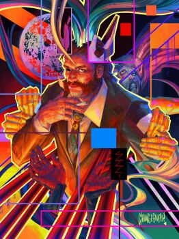 Rule 34 | 1boy, black sclera, blazer, body horror, brown hair, character request, cigarette, collared shirt, colored sclera, disco elysium, extra hands, facial hair, green jacket, grungesniper, hand on another's arm, harry du bois, highres, holding, holding cigarette, horrific necktie, jacket, looking at viewer, male focus, mutton chops, necktie, open skull, revealing layer, shirt, single empty eye, solo focus, too many hands, upper body, volition (disco elysium), white shirt