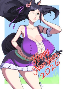 1girl breasts happy_new_year highres huge_breasts long_hair new_year nico_robin one_piece