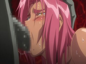 animated animated_gif fellatio ingrid_(taimanin_asagi) monster oral orc taimanin_(series) taimanin_asagi