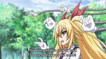 2girls animated animated_gif ass ass_grab black_hair blonde_hair bouncing_breasts breasts cleavage gigantic_breasts grabbing_another&#039;s_breast groping hizuki_touko kagaku_na_yatsura kuze_airi lowres mechanical_arms multiple_girls nipples nozaki_masaya pussy subtitled