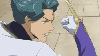 00s animated animated_gif anime_screenshot code_geass food fruit jeremiah_gottwald kicking orange_(fruit) shinozaki_sayoko violence