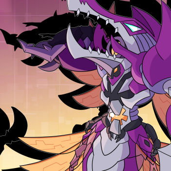 digimon digimon_(creature) exoskeleton insect_wings sharp_teeth teeth tyrantkabuterimon wings xdeaddragonx98 yellow_eyes