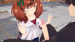 1boy 1girl 3d animal_ears animated chris_flandre cum cum_in_mouth deepthroat ejaculation fellatio handjob hetero highres horse_ears horse_girl horse_tail koikatsu_(medium) licking licking_penis nice_nature_(umamusume) oral penis sound tagme tail twintails umamusume video