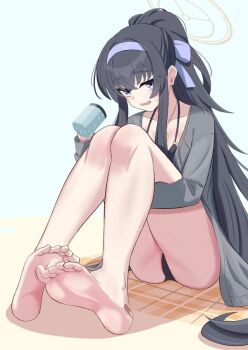 Rule 34 | 1girl, blue archive, feet, looking at viewer, swimsuit, tagme, ui (blue archive), ui (swimsuit) (blue archive), xiaoyu chiaki