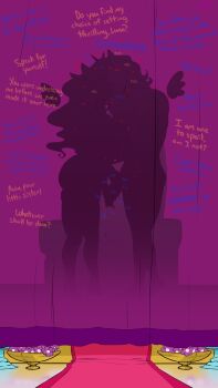 1boy 1girl ass breasts completely_nude english_text erection fakeryway furry furry_female furry_male heart horns horse_girl huge_breasts huge_penis kiss my_little_pony nude penis princess_luna stealth_sex