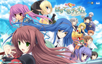 4boys 5pb. 6+girls alice_soft animal_collar animal_ears aqua_eyes arm_armor armor artist_request bell belt belt_pouch black_bodysuit black_bow black_bowtie black_cat black_choker black_collar black_fur black_hair black_hat black_necktie black_ribbon black_sleeves blonde_hair blue_bow blue_collar blue_dress blue_hair blue_jacket blue_sky blue_sleeves blush blush_stickers bodysuit bow bowtie brown_belt brown_eyes brown_hair cape capelet cat cat_ears choker cloak closed_eyes closed_mouth cloud collar collarbone collared_capelet collared_cloak collared_jacket company_name copyright_name copyright_notice cowboy_hat cowboy_western cross cross-laced_pants cross_print crossed_arms curtained_hair detached_sleeves dress drill_hair drill_sidelocks elf elise_valetta fingerless_gloves fingernails flipped_hair flower frilled_hat frills frown gauntlets glasses gloves gold_armor green_eyes grey_hair grey_hairband grin hair_between_eyes hair_intakes hair_ribbon hair_slicked_back hairband half_updo hat heart heart_choker high_collar highres holding holding_rod hughes_valetta jacket japanese_clothes juliet_sleeves kanbara_sachiko kimono logo long_hair long_sidelocks long_sleeves looking_at_viewer lucy_minseard midriff mitsuoka_kuon mountain multiple_boys multiple_girls natsumi_cameron neck_bell necktie niisan official_art official_wallpaper one_eye_closed open_mouth orange_gloves orange_hair orange_hat orange_pants orange_scarf orange_sleeves pants parted_bangs pastel_chime pastel_chime_continue pectoral_cleavage pectorals phil_ehart pink_hair pink_lips pointy_ears pouch print_carpet print_jacket print_sleeves profile puff_and_slash_sleeves puffy_short_sleeves puffy_sleeves purple_bow purple_cloak purple_collar purple_hair red_choker red_eyes red_flower red_hairband red_rose red_scarf red_sleeves ribbon rimless_eyewear rindou_rinna rod rose round_eyewear saika_s._falnese sawatari_(pastel_chime) saxo_(pastel_chime) scarf second-party_source shirt shirt_under_shirt short_hair short_sleeves shoulder_armor sidelocks silvia_call simple_background sitting sky sleeve_cuffs small_pupils smile smirk split_mouth straight_hair suzuki_botan tan tareme taut_clothes taut_shirt teeth thick_eyebrows tight_clothes tight_shirt title tongue tsurime turtleneck twintails twisted_sidelocks two_side_up upper_body v-shaped_eyebrows weapon white_cape white_capelet white_collar white_fur white_gloves white_ribbon white_shirt white_sleeves wing_collar yagasuri yellow_dress yellow_eyes yellow_sleeves