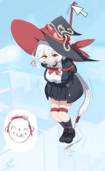 !? 1boy 1girl absurdly_long_hair absurdres arms_behind_back bdsm black_shoes blue_archive blush bondage bound bound_ankles bound_arms bound_legs bound_thighs bound_torso bound_wrists bow bowtie braid breast_bondage breasts brown_halo cloth_gag computer_mouse diagonal-striped_bow doodle_sensei_(blue_archive) embarrassed eri_(blue_archive) gag gagged hair_between_eyes halo hat highres improvised_gag jacket kneehighs large_breasts long_hair miniskirt red_bow red_bowtie red_rope restrained rope sensei_(blue_archive) shibari shibari_over_clothes shirt shoes side_halo skirt socks solo_focus spoken_character striped_bow striped_bowtie striped_clothes surprised suspension tilted_halo two-sided_fabric two-sided_headwear very_long_hair white_hair white_shirt witch_hat yami071