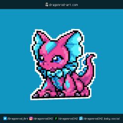 Rule 34 | blue background, blue hair, character request, colored skin, digimon, digimon (creature), digimon liberator, pink skin, ribbon, simple background, solo, tail