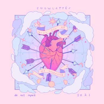 2021 animated animated_gif arrow_(projectile) arrow_through_heart artist_name cloud cloudy_sky commentary dated english_commentary english_text folding gradient_background heart heart_(organ) infinity_symbol looping_animation moon moon_phases no_humans original paper paper_fortune_teller pastel_colors pink_background ribbon simple_background sky snowlattes sparkle star_(sky) star_(symbol) valentine