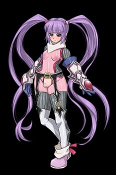 bodysuit breasts clothing_cutout crotch_cutout cutout highres long_hair looking_at_viewer nipples pink.s purple_hair pussy pussy_cutout see-through_clothes see-through_bodysuit see-through_shirt skin_tight small_breasts sophie_(tales) tales_of_(series) tales_of_graces thick_thighs thighs tight_clothes twintails very_long_hair