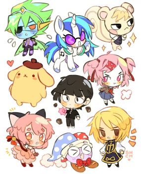 &gt;_&lt; :&lt; :d :t ahoge animal animal_crossing animal_ears aqua_hair armor black-framed_eyewear black_eyes black_gloves black_hair black_pants black_shoes black_tail blonde_hair blue_hair blue_skin blue_skirt blunt_bangs boots bowl_cut brown_hat brown_shoes cape captain_spaceboy cat_ears cat_girl cat_tail character_request chibi chibi_only closed_eyes closed_mouth colored_skin copyright_request crossover cutie_mark doki_doki_literature_club double-parted_bangs dress eyepatch fang flying_sweatdrops full_body furry furry_male gakuran glasses gloves green_cape green_hair hair_between_eyes hair_ribbon hat headphones headphones_around_neck heart highres hooves jacket jester_cap kageyama_shigeo kirby_(series) knee_boots long_hair long_sleeves looking_at_viewer marshal_(animal_crossing) marx_(kirby) mew_ichigo mob_psycho_100 momomiya_ichigo multicolored_hair multiple_boys multiple_crossover multiple_girls musical_note my_little_pony my_little_pony:_friendship_is_magic natsuki_(doki_doki_literature_club) neck_ribbon nintendo notice_lines official_alternate_hair_color omori one_eye_covered open_mouth orange_dress orange_eyes pants parted_lips pink_eyes pink_hair pom_pom_(clothes) pompompurin purple-tinted_eyewear purple_boots purple_jacket red_ribbon ribbon sanrio school_uniform sharpycharot shoes short_hair shoulder_armor sideways_glance simple_background skirt smile socks sparkle squirrel_boy standing streaked_hair sweatdrop tail tinted_eyewear tokyo_mew_mew twintails two-tone_hair unicorn v-shaped_eyebrows vinyl_scratch white_background white_skin white_socks