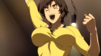 amaha_masane animated breasts brown_hair large_breasts tagme video witchblade_(anime)