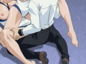 00s 1boy 2005 2girls animated animated_gif armpits arms_up between_breasts bible_black bible_black_only blush bouncing_breasts breast_sucking breasts breasts_out breasts_squeezed_together brown_hair clenched_hands closed_eyes clothed_sex clothes_between_breasts glasses groin hetero implied_)vaginal kobayashi_shinobu large_breasts lowres lying moaning multiple_girls nipples nonogusa_miyuki on_back on_floor one-piece_swimsuit open_mouth pubic_hair pussy rape red_hair sex short_hair solo_focus spread_legs breast_sucking swimsuit tagme teeth torn_clothes