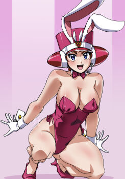 1girl adapted_costume blue_eyes gloves hat high_heels highres hinokawa_jun playboy_bunny rabbit_ears t-ai_(transformers) transformers transformers_car_robots