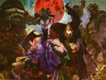 5girls 6+boys anakaris ancient_egyptian animal_ears animal_hands arthropod_girl bishamon_(darkstalkers) blonde_hair blue_hair blue_skin bolt_(hardware) cat_ears cat_girl cat_paws colored_skin darkstalkers demitri_maximoff demon_girl fang felicia_(darkstalkers) fish_boy hsien-ko huitzil_(darkstalkers) ikeno_daigo jedah_dohma jon_talbain long_tongue lord_raptor merfolk mermaid merman monster_boy monster_girl moon morrigan_aensland multiple_boys multiple_girls official_art pyron q-bee red_moon rikuo_(darkstalkers) robot sasquatch_(darkstalkers) simple_background teeth tongue tongue_out vampire victor_von_gerdenheim werewolf zombie