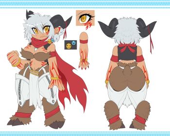 1girl aegiomon ass digimon digimon_(creature) genderswap genderswap_(mtf) heavymetalpapi horns looking_at_viewer tail yellow_eyes