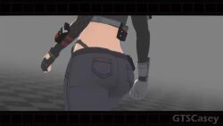 1girl 3d animated ass ass_focus ass_shake between_breasts blush bouncing_breasts breast_expansion breasts cleavage close-up female_focus fingerless_gloves gloves goggles grace_howard gtscasey huge_breasts large_breasts legs looking_at_viewer medium_hair midriff navel ponytail red_eyes single_fingerless_glove smile solo sound surprised tagme thighs thong video walking whale_tail_(clothing) zenless_zone_zero