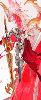 Rule 34 | 1other, absurdres, armor, cape, dragon, fake horns, full armor, full body, greatsword, helmet, highres, horned helmet, horns, huge weapon, malzeno (monster hunter), monster hunter (character), monster hunter (series), monster hunter rise, nslacka, red cape, solo focus, spiked armor, spiked wings, spikes, sword, weapon, western dragon, wings