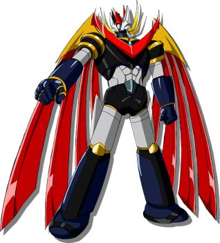 clenched_hands looking_to_the_side mazin_emperor_g mazinger_(series) mecha mechanical_wings no_humans official_art robot science_fiction shadow solo super_robot super_robot_wars super_robot_wars_v transparent_background wings yellow_eyes