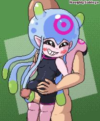 1boy 1girl animated ass_grab blush clothed_female_nude_male cum digimon ejaculation grin hetero interspecies jellyfish jellyfish_girl jellymon monster_girl naughtysableye nude penis pixel_art pointy_ears smile standing straddling tentaclejob tentacles thigh_sex uncensored video
