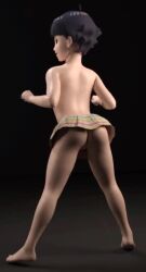 1girl 3d animated ass ass_focus ass_shake black_hair boruto:_naruto_next_generations full_body loli lowres medium_hair miniskirt naruto_(classic) naruto_(series) nude sexually_suggestive short_hair skirt solo tagme uzumaki_himawari video