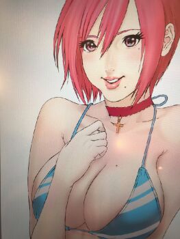 1girl bikini breasts chiho_johansson cleavage gigant highres large_breasts oku_hiroya papico_(gigant) swimsuit