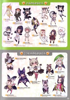 6+girls absurdres aye-aye_(kemono_friends) brown_long-eared_bat_(kemono_friends) common_vampire_bat_(kemono_friends) daito_fruit_bat_(kemono_friends) de_brazza's_monkey_(kemono_friends) egyptian_rousette_(kemono_friends) fraternal_myotis_(kemono_friends) full_body golden_snub-nosed_monkey_(kemono_friends) hamadryas_baboon_(kemono_friends) highres hilgendorf's_tube-nose_bat_(kemono_friends) honduran_white_bat_(kemono_friends) indri_(kemono_friends) japanese_macaque_(kemono_friends) japari_symbol kemono_friends looking_at_viewer mandrill_(kemono_friends) multiple_girls official_art orangutan_(kemono_friends) patas_monkey_(kemono_friends) proboscis_monkey_(kemono_friends) ring-tailed_lemur_(kemono_friends) ruffed_lemur_(kemono_friends) simple_background tachi-e western_lowland_gorilla_(kemono_friends) yoshizaki_mine