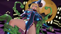 1girl 3d animated arm_support ass ass_shake belt blonde_hair blush bouncing_breasts breasts breasts_out creature dark_magician_girl duel_monster erection grabbing_from_behind green_eyes huge_breasts long_hair magical_girl mikumikudance_(medium) nipples pumping pumpking_the_king_of_ghosts pussy restrained reverse_suspended_congress sex sex_from_behind sound spread_legs syupi tagme tentacle_sex tentacles vaginal video wide_hips yu-gi-oh! yu-gi-oh!_duel_monsters