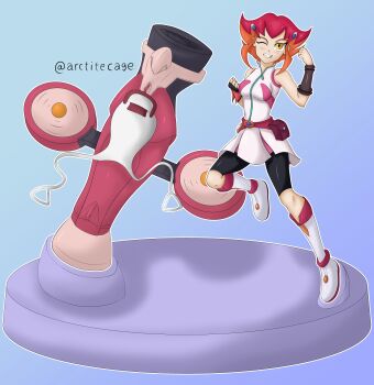 1girl arctitecage highres hover_vehicle original self-upload solo tagme yu-gi-oh!