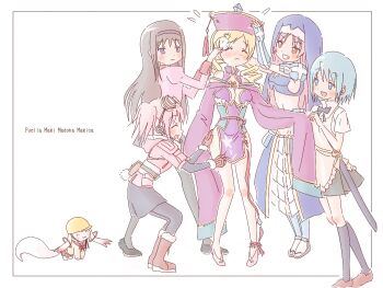 Rule 34 | 5girls, akemi homura, artist request, bakemonogatari, copyright name, cosplay, denpa onna to seishun otoko, giselle collette vingt, giselle collette vingt (cosplay), kaname madoka, katou emiri, kitajima eri, kitamura eri, koihime musou, kyubey, last exile, last exile: gin'yoku no fam, mahou shoujo madoka magica, mahou shoujo madoka magica (anime), mifune ryuuko, mifune ryuuko (cosplay), miki sayaka, mizuhashi kaori, monogatari (series), multiple girls, nonaka ai, ootomo sourin (sengoku otome), ootomo sourin (sengoku otome) (cosplay), pale color, pantyhose, ryomou (koihime musou), ryomou (koihime musou) (cosplay), saitou chiwa, sakura kyoko, sengoku otome, senjougahara hitagi, senjougahara hitagi (cosplay), shin koihime musou, simple background, sweat, todoroki yachiyo, todoroki yachiyo (cosplay), tomoe mami, voice actor connection, white background, working!!, yuuki aoi