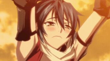 animated animated_gif bouncing_breasts breast_compress breast_expansion breasts bulging_breasts bursting_breasts large_breasts lowres manyuu_chifusa manyuu_hikenchou takagi_jun