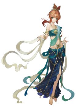 1girl dancer druvis_iii feet highres navel official_art reverse:1999 tagme