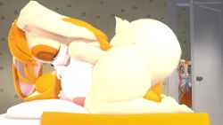 1boy 2girls 3d age_difference animal_ears animated ass bed blue_eyes bouncing_ass breasts brown_eyes cowgirl_position cream_the_rabbit delalicious3 fox fox_boy fox_ears furry harulunava hetero highres huge_ass huge_breasts jiggle kiss large_breasts leviantanre lying moaning multiple_girls nipples nude on_back onee-shota opennsfwsp penis rabbit rabbit_ears rabbit_girl rabbit_tail sex shota sonic_(series) sound straddling tagme tails_(sonic) thick_thighs thighs vanilla_the_rabbit video voyeurism