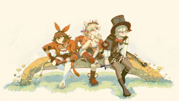 amber_(genshin_impact) genshin_impact lyney_(genshin_impact) yoimiya_(genshin_impact)