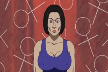 6+girls animated animated_gif ass bikini black_hair blonde_hair blue_hair breasts breasts_out brown_hair cleavage covered_erect_nipples creepy dark-skinned_female dark_skin dress female_focus fingernails grey_hair lactation large_breasts long_tongue lowres midriff multiple_girls nail_polish navel nipples open_mouth red_hair self_exposure sharp_teeth short_hair spread_legs swimsuit teeth tongue tongue_out topless_female twintails uncensored what yondemasu_yo_azazel-san.