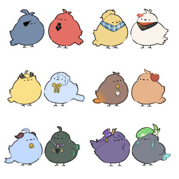 Rule 34 | animal, animal focus, animalization, bead necklace, beads, bell, bird, commentary request, diluc (genshin impact), eyepatch, fake horns, flower, ganyu (genshin impact), genshin impact, hair flower, hair ornament, hat, headband, highres, horned headwear, horns, jewelry, kaedehara kazuha, kaeya (genshin impact), kamisato ayato, kazuha's friend (genshin impact), mask, mask on head, nasuka gee, necklace, no humans, raiden shogun, red mask, scarf, simple background, tartaglia (genshin impact), tassel, thoma (genshin impact), venti (genshin impact), white background, white flower, xiao (bird) (genshin impact), xiao (genshin impact), zhongli (genshin impact)