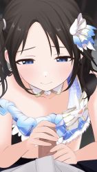1boy 1girl animated blue_eyes breasts brown_hair censored cum cum_in_mouth cum_on_body deepthroat facial fellatio handjob hetero highres idol_clothes idolmaster idolmaster_shiny_colors irrumatio licking licking_penis live2d medium_breasts mitsumine_yuika najar nipples oral penis pov precum pumping saliva saliva_trail tagme video