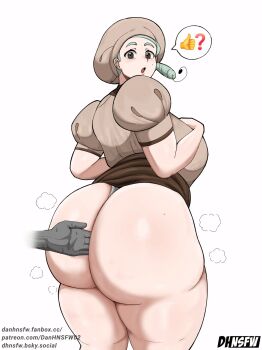 1girl ass breasts danhnsfw huge_ass katy_(pokemon) large_breasts pokemon pokemon_sv