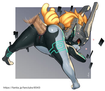 1girl anal anus arm_tattoo ass black_skin censored colored_sclera colored_skin commentary_request from_behind glowing glowing_tattoo heart helmet highres jack-o'_challenge kawakami_rokkaku leg_tattoo long_hair long_pointy_ears looking_at_viewer looking_back midna mosaic_censoring multicolored_hair multicolored_skin nintendo nude orange_hair penis pointy_ears prehensile_hair presenting_own_body pussy shortstack smile spread_legs tattoo the_legend_of_zelda the_legend_of_zelda:_twilight_princess thighs top-down_bottom-up two-tone_skin white_skin yellow_sclera