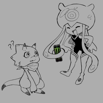 bianca_(gosugamma) digimon digimon_(creature) gammamon jellyfish_girl jellymon monster_girl tentacle_hair tentacles