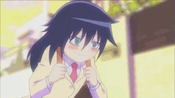 10s 1girl animated animated_gif anime_screenshot bubble kuroki_tomoko lowres smile sparkle tagme watashi_ga_motenai_no_wa_dou_kangaetemo_omaera_ga_warui!