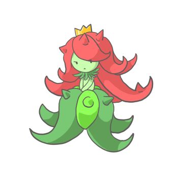 Rule 34 | bristla, chibi, crown, kunimitsudx, looking at another, looking at viewer, no humans, pal (creature), palworld, simple background, solo, spikes, white background