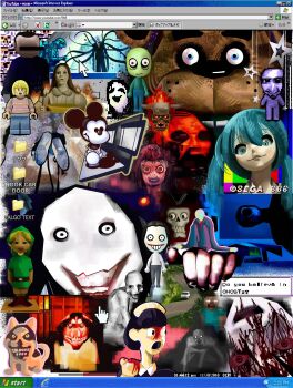 absolutely_everyone absurdly_detailed_composition animal_ears annotation_request ao_oni aqua_eyes aqua_hair ben_drowned blank_room_soup blood body_horror bongcheon-dong_ghost car chainsaw_maid character_counter_request character_request commentary copyright_notice copyright_request creepypasta crossover cursor derivative_work disney dog dollfie doom_(series) english_commentary english_text error_message everyone five_nights_at_freddy&#039;s folder freddy_fazbear furry furry_male genre_connection ghost_car_(meme) godzilla godzilla:_monster_of_monsters! godzilla_(series) hatsune_miku herobrine highres horror_(theme) i_feel_fantastic internet_explorer jeff_the_killer lego_minifig link looking_at_viewer lost_soul_(doom) mario_(creepypasta) mario_(series) meme mickey_mouse mickey_mouse_&amp;_friends microsoft_windows mii_(nintendo) minecraft minecraft_(style) missingno. motor_vehicle mouse_boy mouse_ears nate_d_hernandez nintendo painterly partially_annotated photo-referenced pokemon pokemon_rgby russian_sleep_experiment_(creepypasta) salad_fingers salad_fingers_(series) sega skull slender_man smile_dog suicide_mouse_(creepypasta) tara_the_android taskbar the_legend_of_zelda the_legend_of_zelda:_majora&#039;s_mask the_lego_group the_oni_(ao_oni) the_rake tomino&#039;s_hell toon_(style) twintails uboa username:_666 victim_1_(mario_creepypasta) vocaloid walking window_(computing) windows_xp yume_nikki