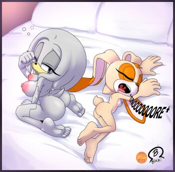 2girls cream_the_rabbit highres loli multiple_girls nipples nude sonic_(series) zeta_r-02 zeta_the_echidna