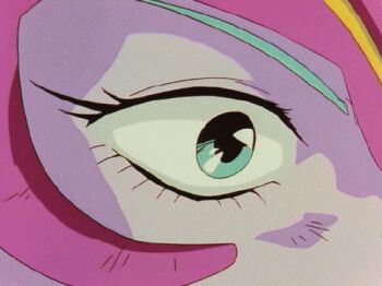 1990s_(style) 1girl absurdly_long_hair animated animated_gif breasts closed_eyes colored_skin completely_nude covering_breasts covering_privates earrings fusion green_eyes green_hair hair_over_breasts hands_on_own_chest helmet jewelry karuma_(zenki) kishin_douji_zenki large_breasts long_hair moaning monster_girl nude purple_skin retro_artstyle ryona screencap sexually_suggestive shaded_face solo surprised tree trembling very_long_hair wide_hips