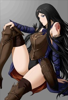 1girl absurdres castlevania_(series) closed_mouth highres long_hair looking_at_viewer rakusai_(saisai_garou) shanoa_(castlevania) simple_background solo