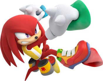 1boy 3d absurdres animal_nose arms_up body_fur bottomless clenched_teeth climbing full_body furry furry_male gloves highres knuckles_the_echidna logo long_hair looking_afar male_focus mario_&amp;_sonic_(series) mario_&amp;_sonic_at_the_tokyo_2020_olympic_games official_art outstretched_arm purple_eyes red_fur red_hair red_shoes rock_climbing serious shirt shoes sidelocks sideways_mouth simple_background sleeveless sleeveless_shirt solo sonic_(series) spiked_gloves tail teeth third-party_source transparent_background white_gloves white_trim yellow_shirt